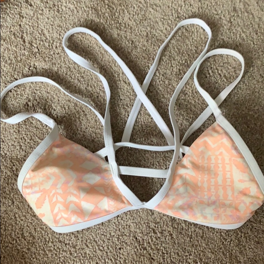 Creamsicle strappy bikini top